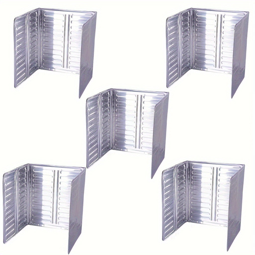 Aluminum Stove Splatter Guard Portable Heat-Resistant Foldable Oil Barrier for All Stove Models