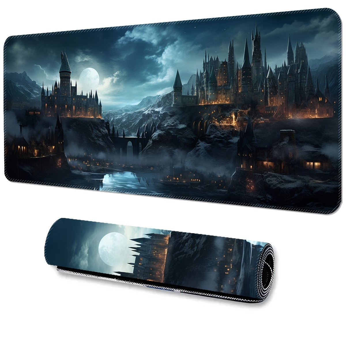 Large Extended Gaming Mouse Pad Rubber Non-Slip Washable Desk Mat with Precision Edge Stitching