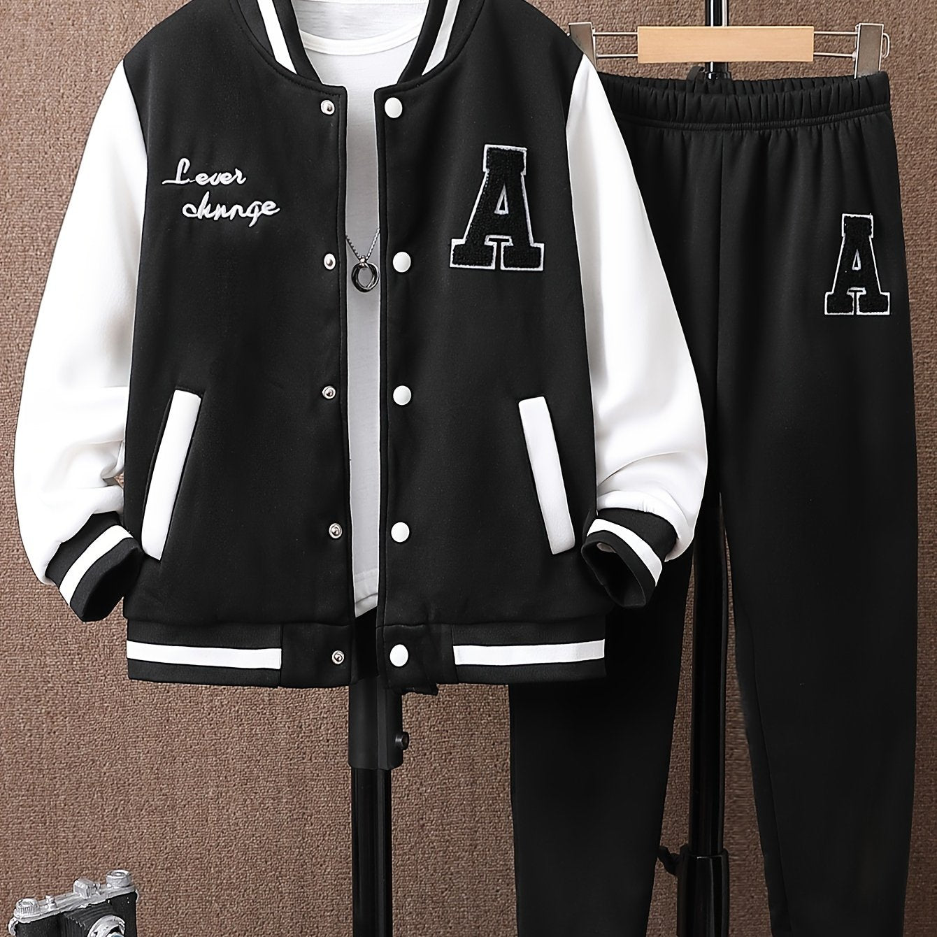 Kids Boys Winter Hoodie and Pants Set Soft Polyester Elastane Casual Fall Winter Over 3 Years