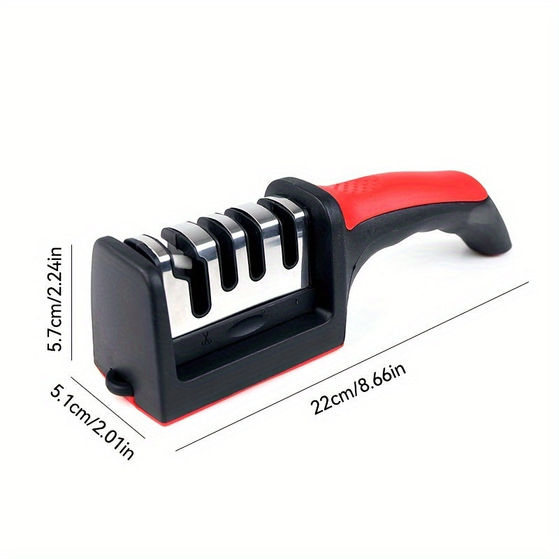 Professional 4-Stage Kitchen Knife Sharpener with Tungsten Diamond Ceramic Stones
