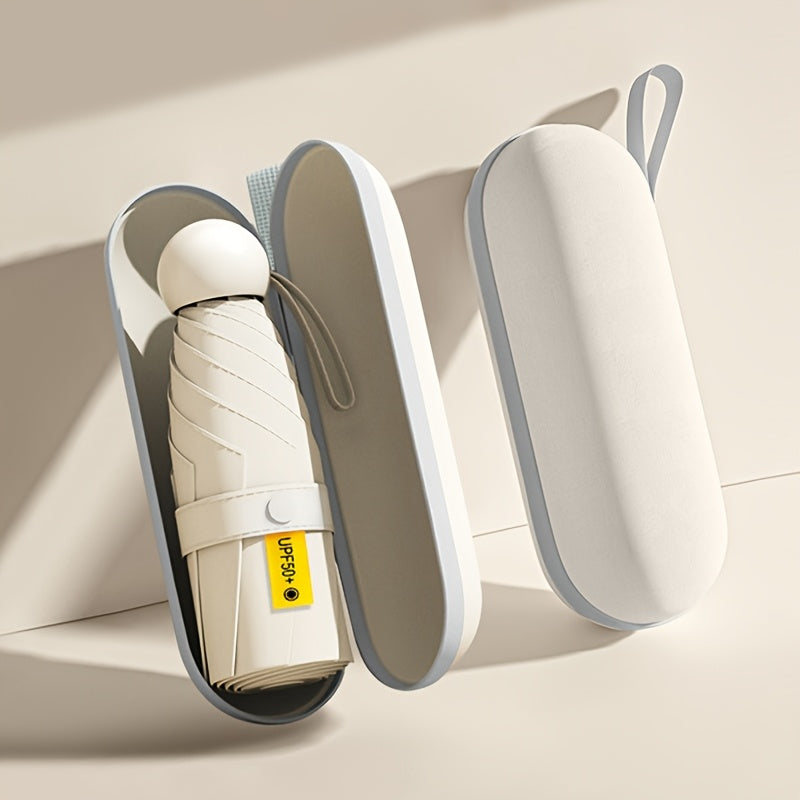 Mini Sun Umbrella with UV Protection Foldable Compact Lightweight Waterproof for Men Women