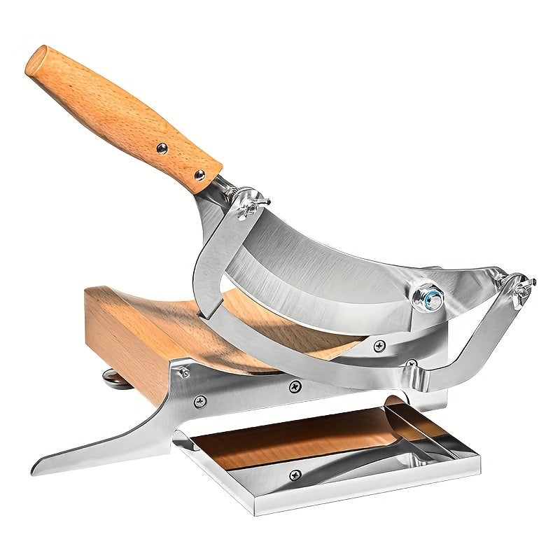 Stainless Steel Mandoline Slicer with Curved Blade for Herbs Meat and Hay