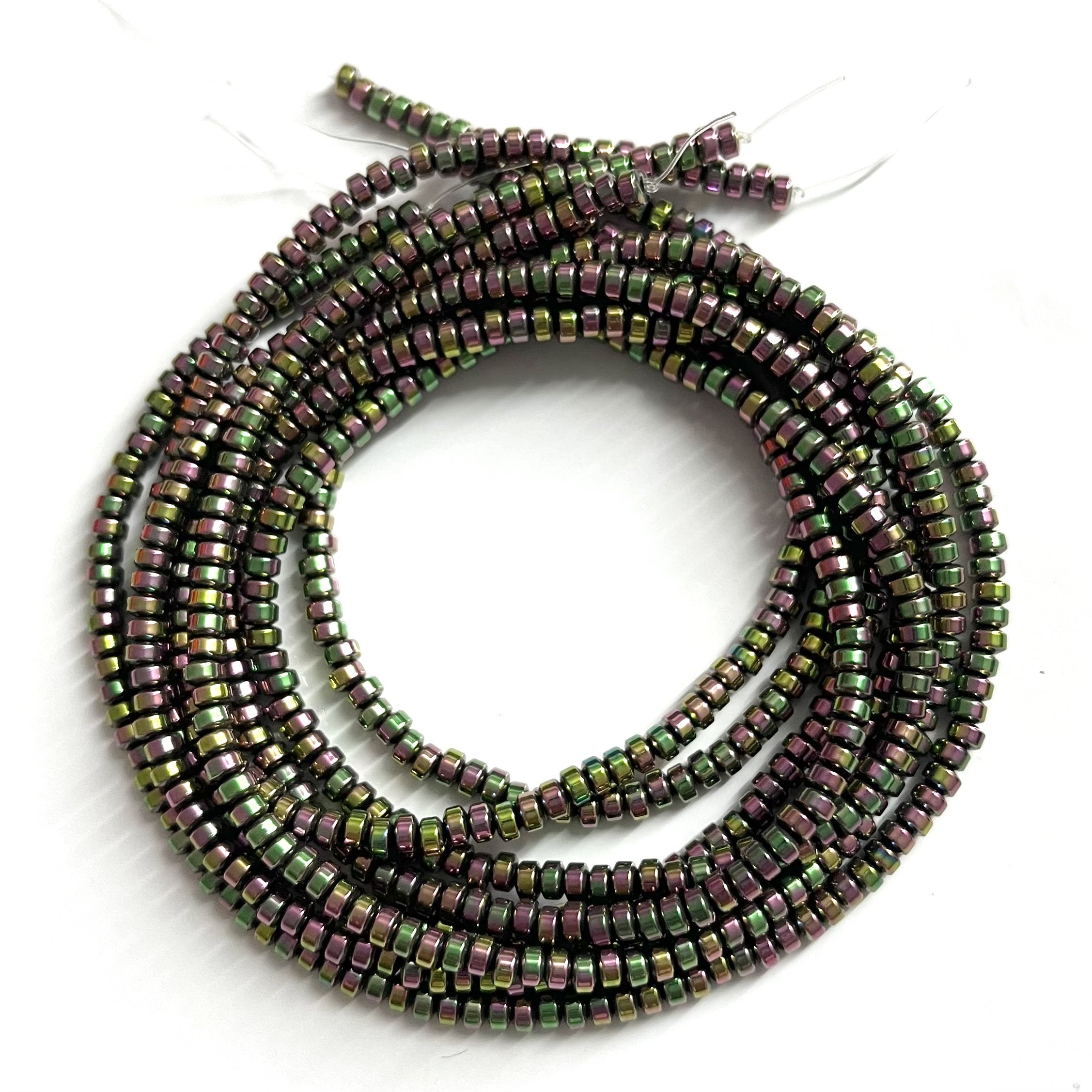 Hematite Beads 3mm Round Jewelry Making Supplies Pack of Four Varieties