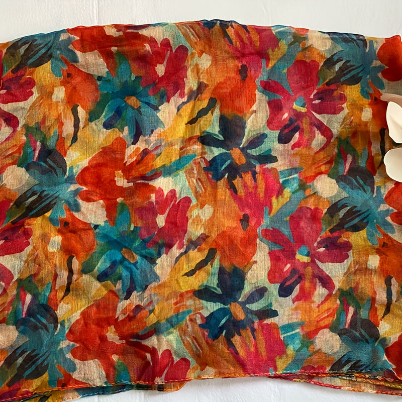 Lightweight Yarn Scarf for Women, Autumn Shawl Wrap, Elegant Layering Accessory