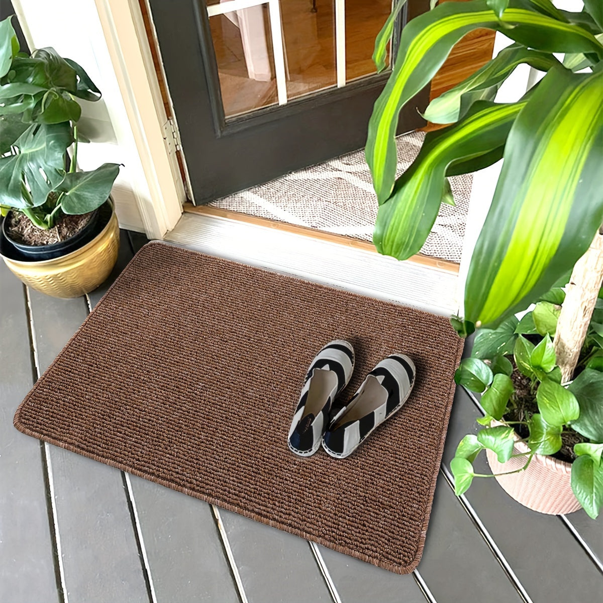 Anti-Skid Entryway Mat Durable Low Profile Rug Non-Slip Backing Stain-Proof