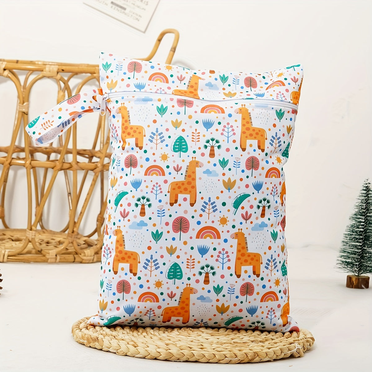 Water-Resistant Wet Dry Bag for Swimwear Cloth Diapers Beach Sports Reusable Polyester Zipper