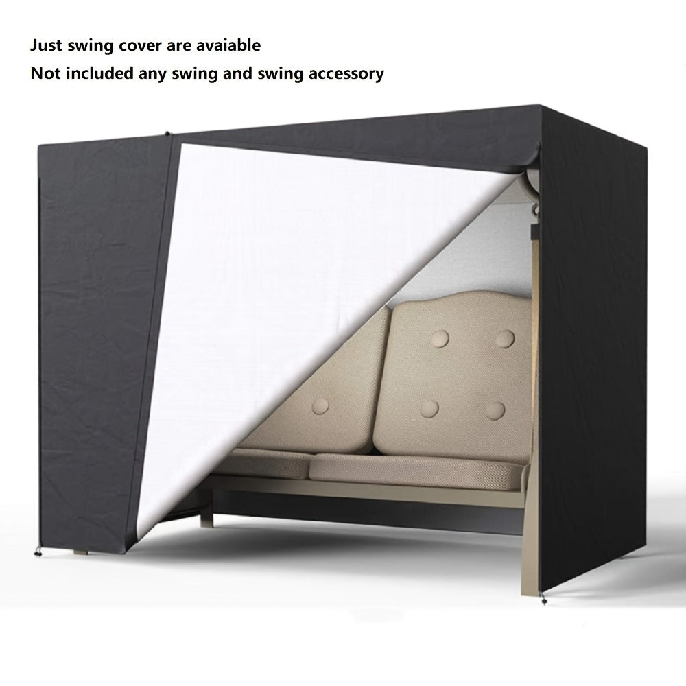 Outdoor Sun Protection Cover Polyester Taffeta Zipper Drawstring Black