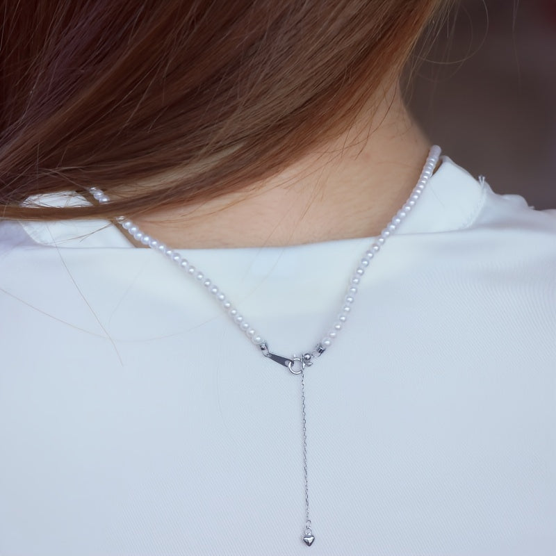 Freshwater Pearl Necklace with S925 Silver Clasp for Women