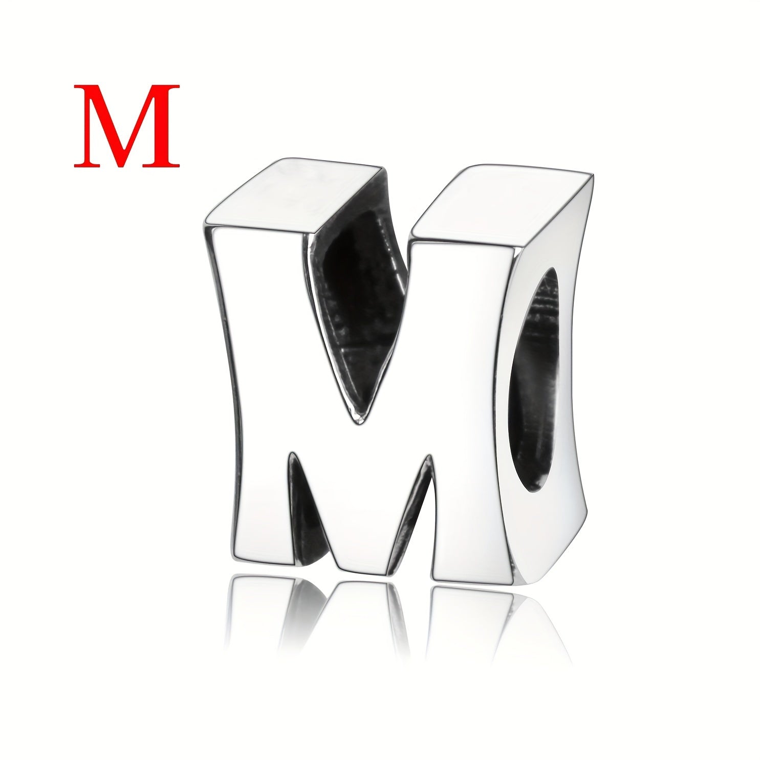 925 Sterling Silver Alphabet Letter Charms Beads for DIY Jewelry Making