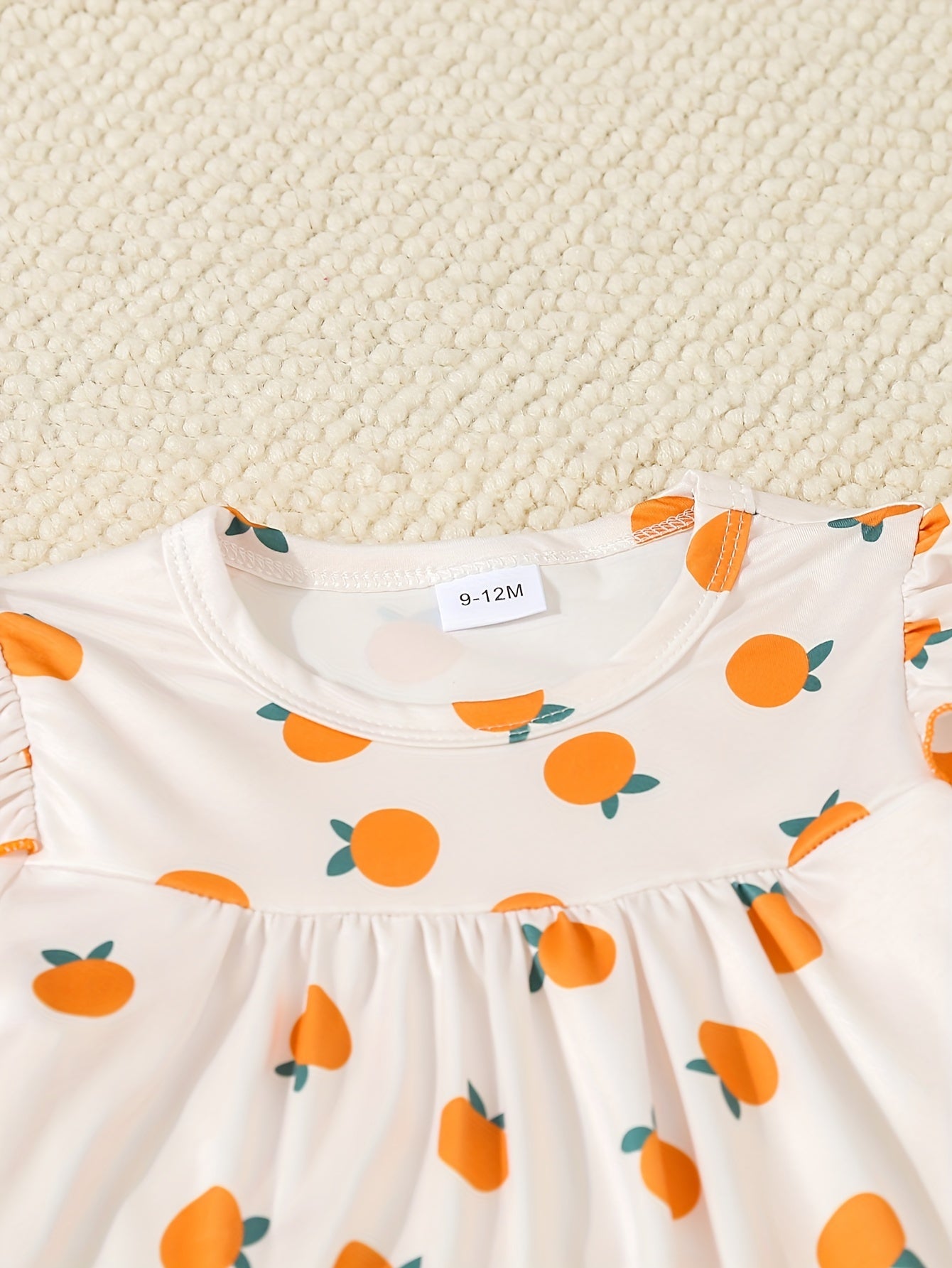 Baby Girl Clothing Set 6 Pieces Knitted Fabric Cartoon Print Casual Outfit for Infants