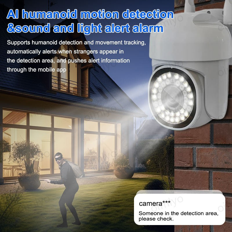 2MP Ultra HD WiFi Security Camera with 2-Way Audio Night Vision Pan-Tilt Tracking Waterproof