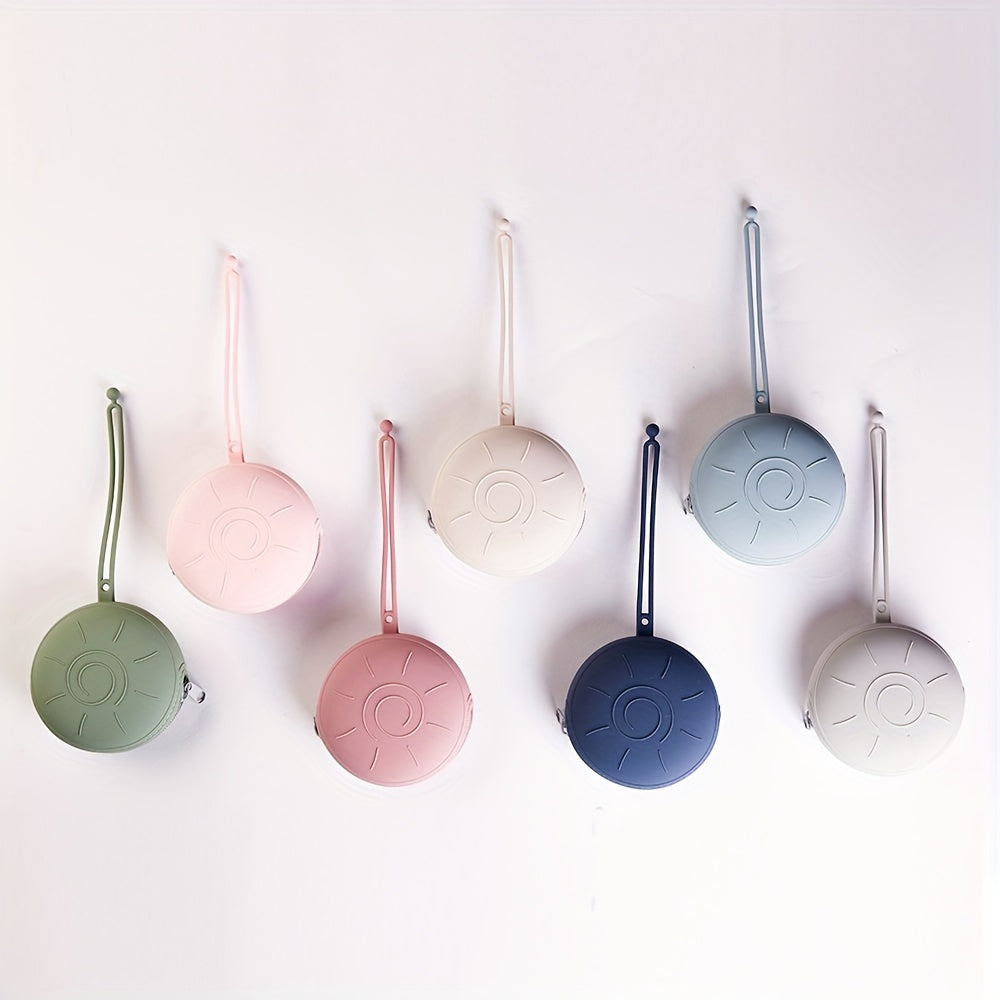 Baby Silicone Pacifier Storage Bag Waterproof BPA-Free Reusable Travel Case for Baby Pacifiers
