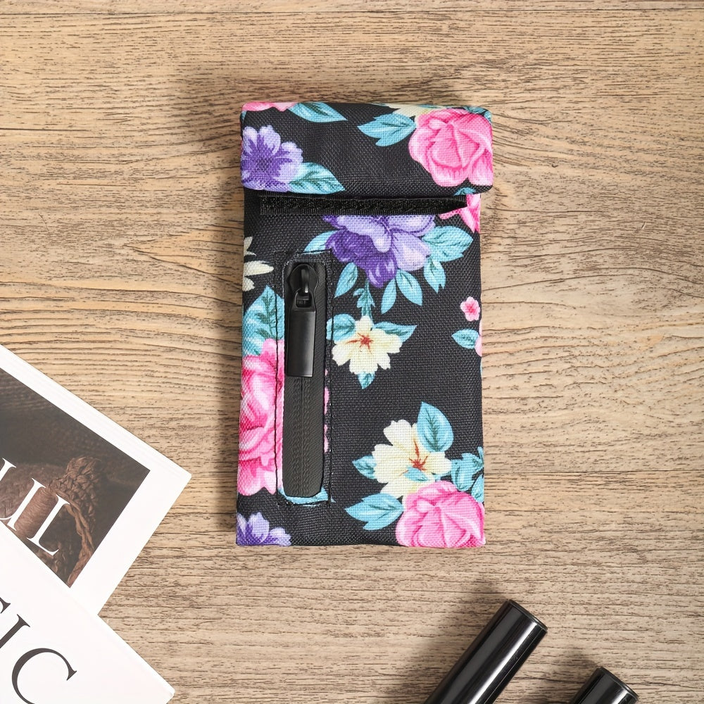 Unisex Carbon Lined Odor Proof Pouch with Zipper Storage Bag