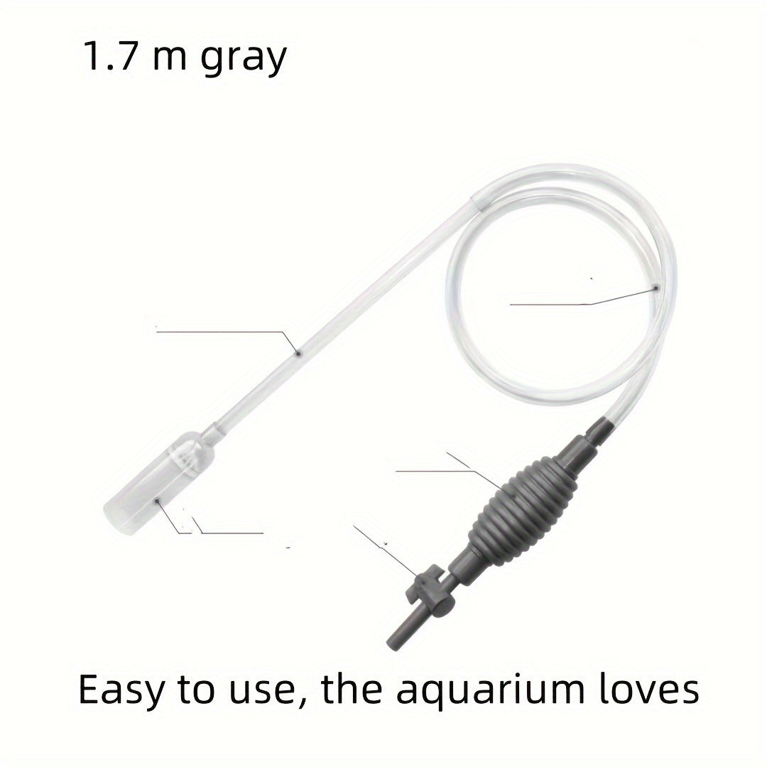 Aquarium Gravel Cleaner with 1.7m Hose Fish Waste Removal Siphon Pump