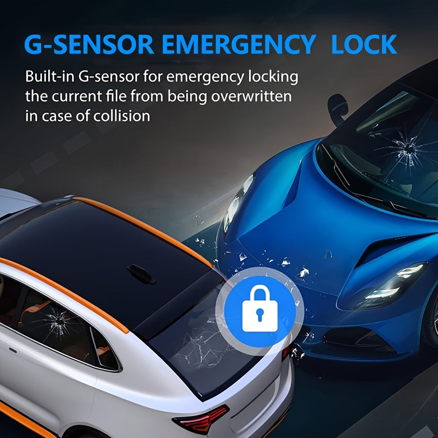 Car Front and Inside Dual Dash Camera 1080P HD Loop Recording