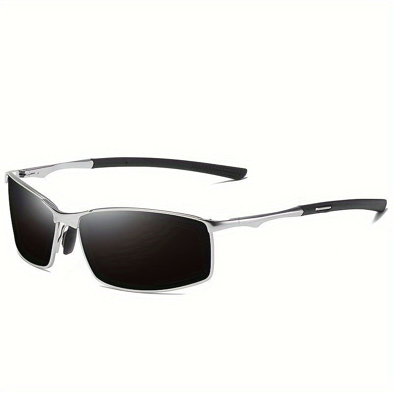 Men's Polarized Metal Sunglasses with UV Protection for Driving and Sports