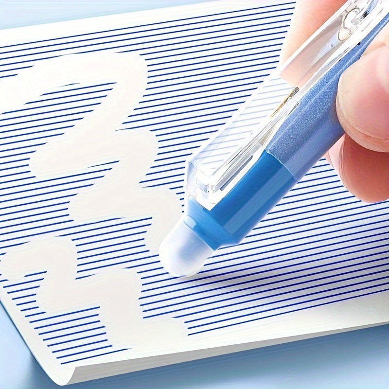 6 Pack 0.5mm Erasable Gel Rollerball Pens with Erasers for School Office