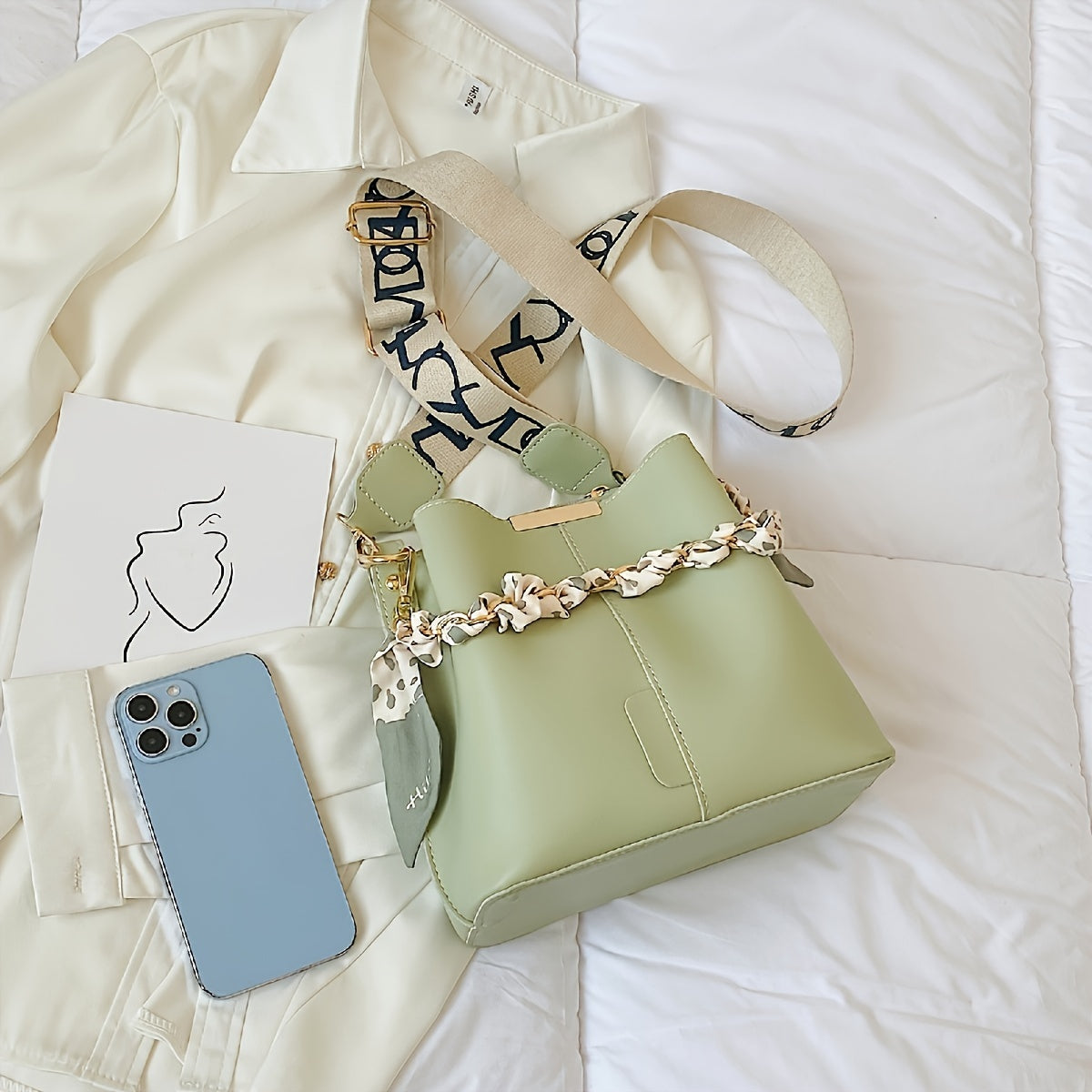 Women's Bucket Bag Crossbody Shoulder Bag Solid PU Casual Everyday