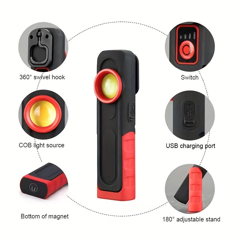 Auto Repair LED Inspection Light with USB Flashlight for Car Detailing