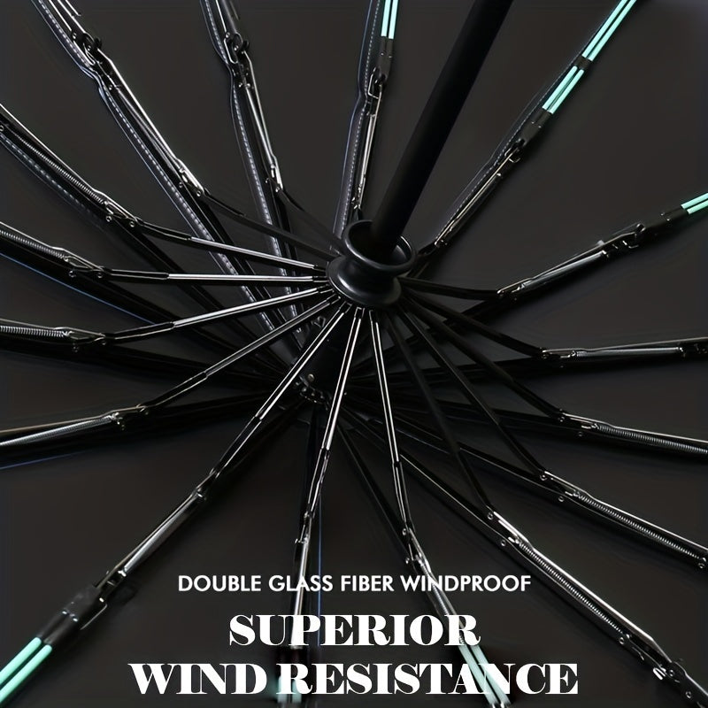 32 ta qirrali katta avtomatik soyabon, portativ va shamolga chidamli.