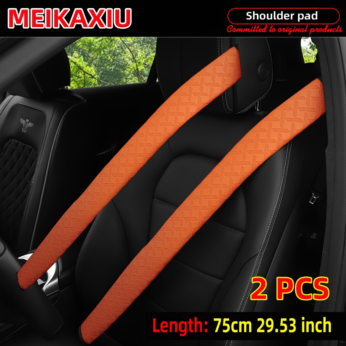 Unisex faux teri belbog‘i yelka pad sayohat avtomobil aksessuarlari 75cm