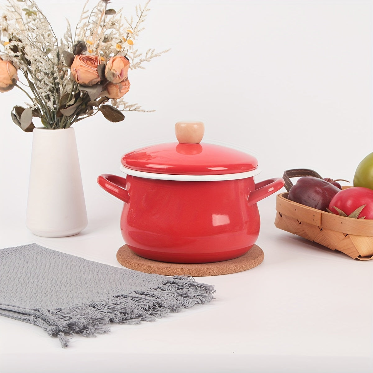 Enamel Cookware Non-Stick Soup Pot Stewing Pot with Large Capacity