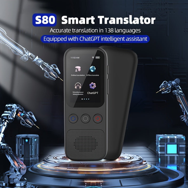 Two-Way Language Translator Device Supports 138 Languages Offline HD Touch Screen Travel Business Study