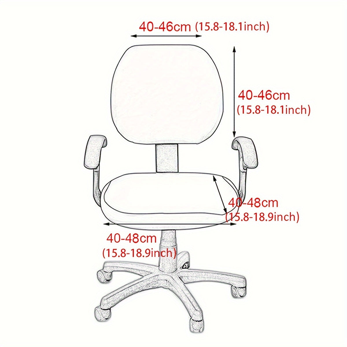 2-Piece Office Chair Slipcover Set for Living Room and Home Office Protection
