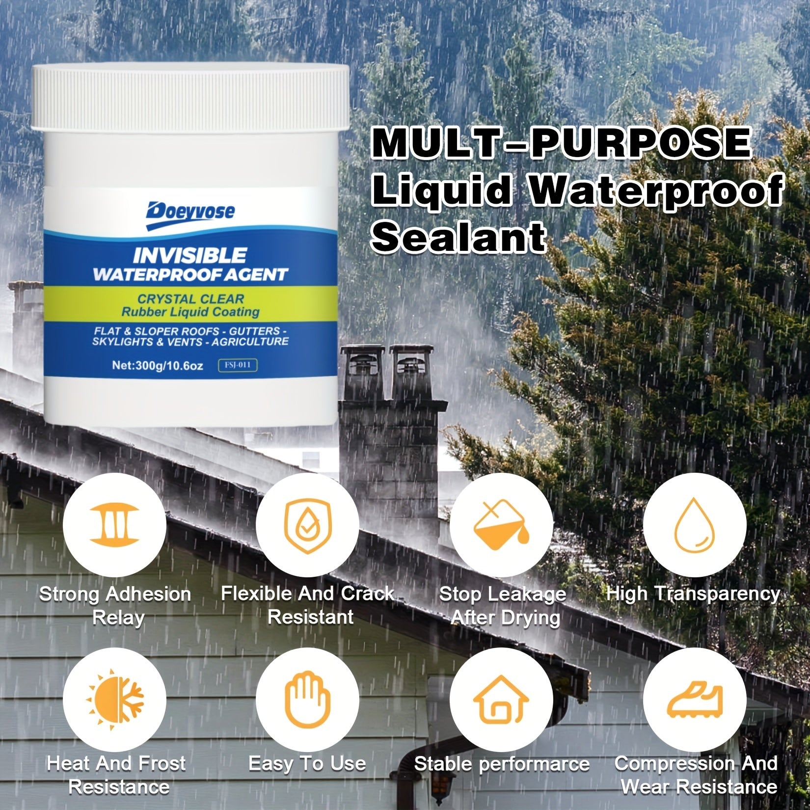 Universal RV Sealant for Roof, Bathroom, Kitchen Waterproof Repair