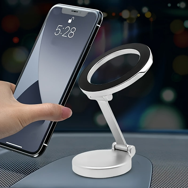 High-Strength Magnetic Car Phone Holder with 360-Degree Rotation and Foldable Design