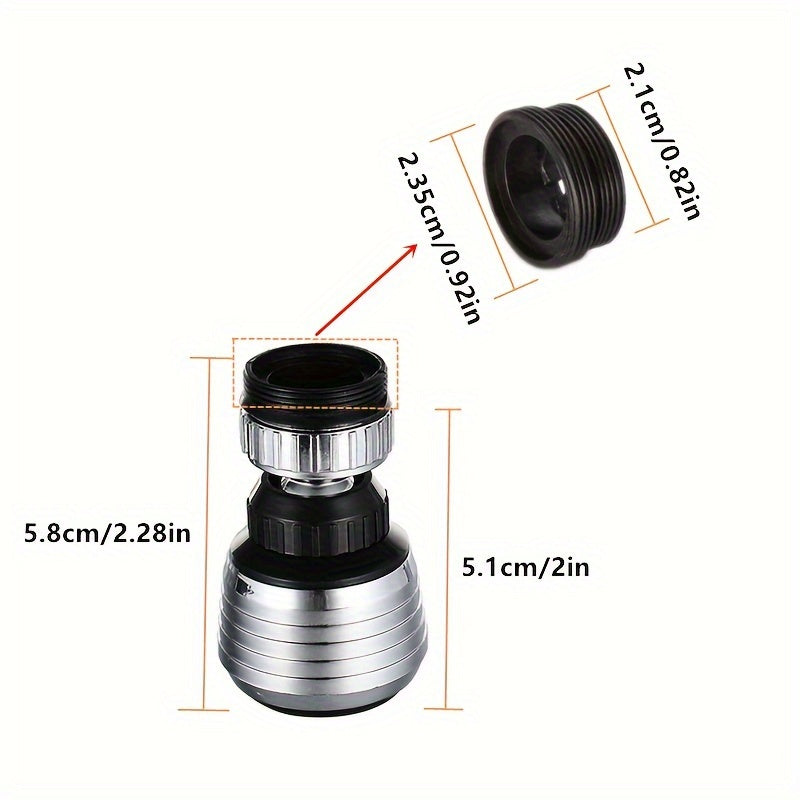 Rotating Kitchen Faucet Aerator Water-Saving Filter Diffuser Adapter Plastic 1 Piece