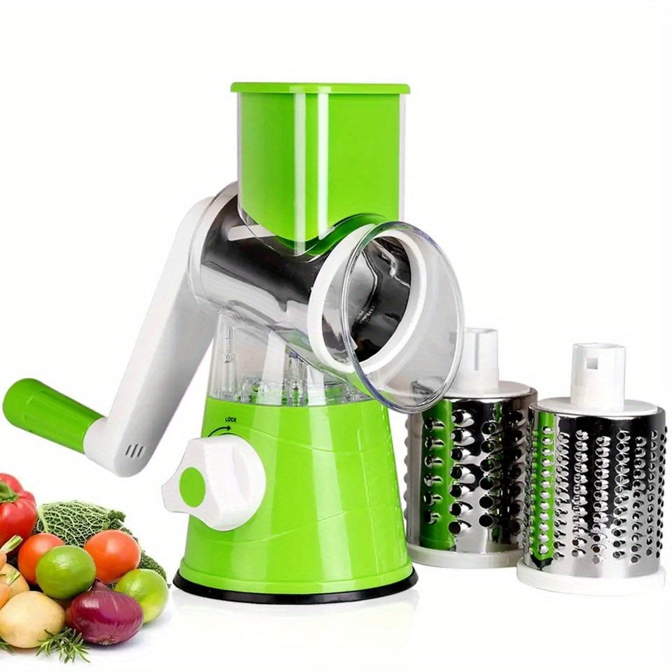 Kitchen Mandoline Slicer with 3 Interchangeable Blades for Vegetables and Cheese