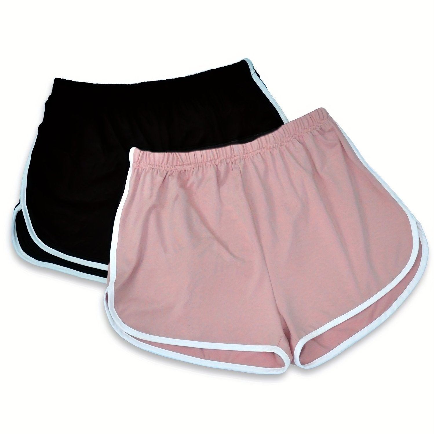 Женские брюки для сна большого размера в контрастных цветах, комплект из 2 шт.