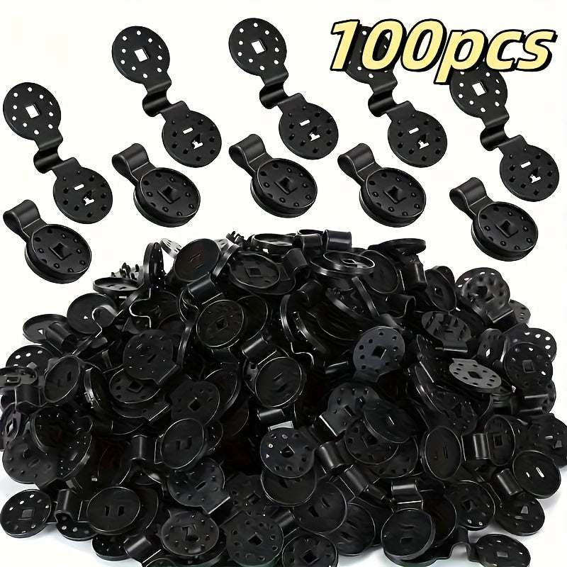 Plastic Sunshade Clips 100 Black Garden Net Fasteners for Bird Proofing Outdoor