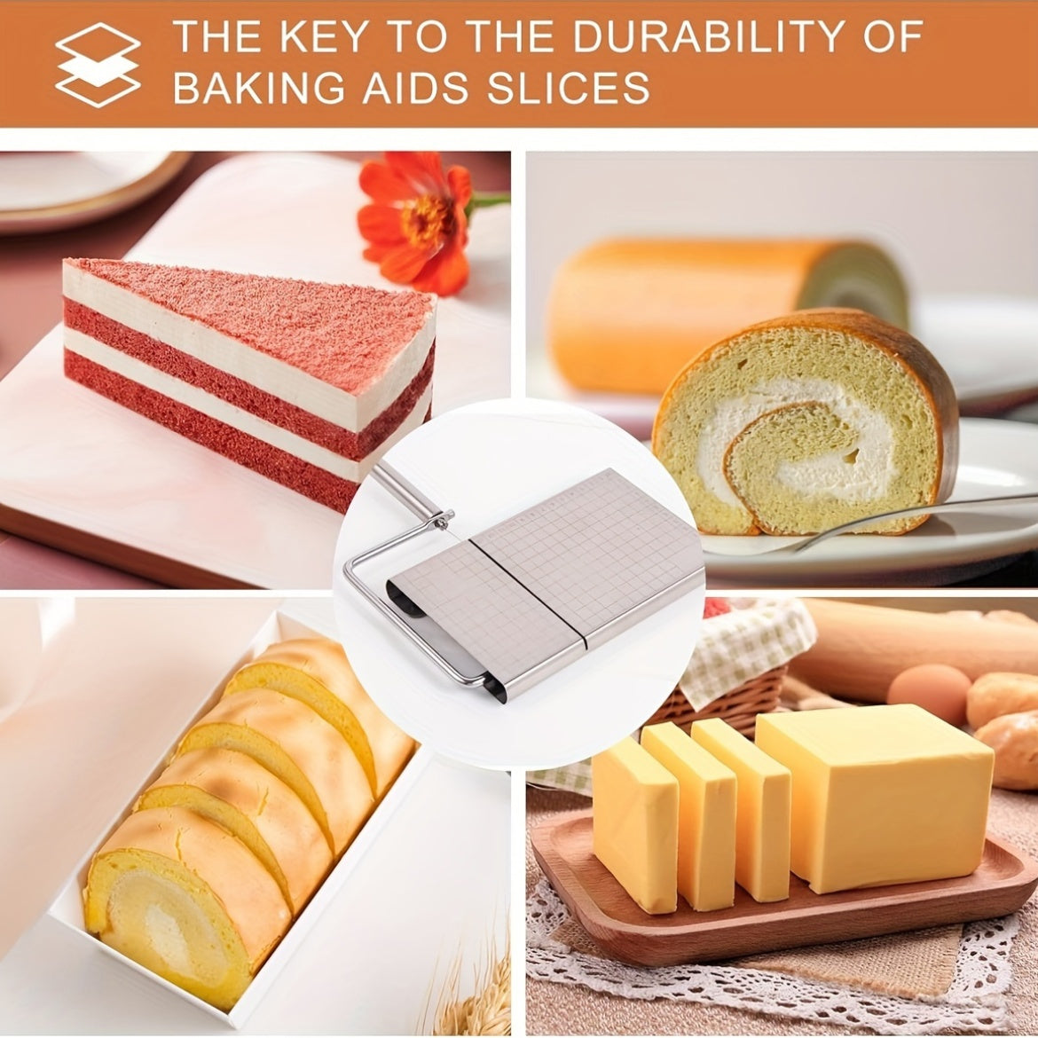 Manual Stainless Steel Cheese Slicer with Scale for Sausage Ham and Cheese Cutting