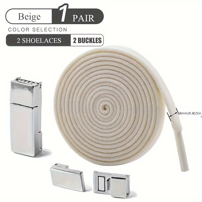 Magnetic No-Tie Elastic Shoelaces for Sneakers and Boots, Easy to Use