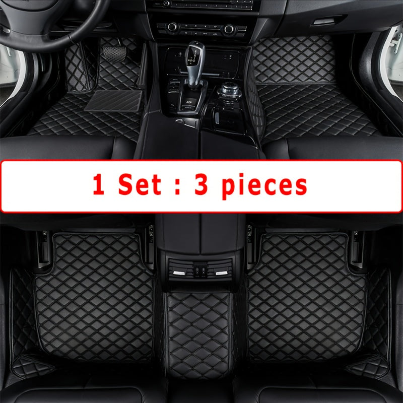 Car Floor Mats Artificial Leather Set for Sedan Interior Accessories