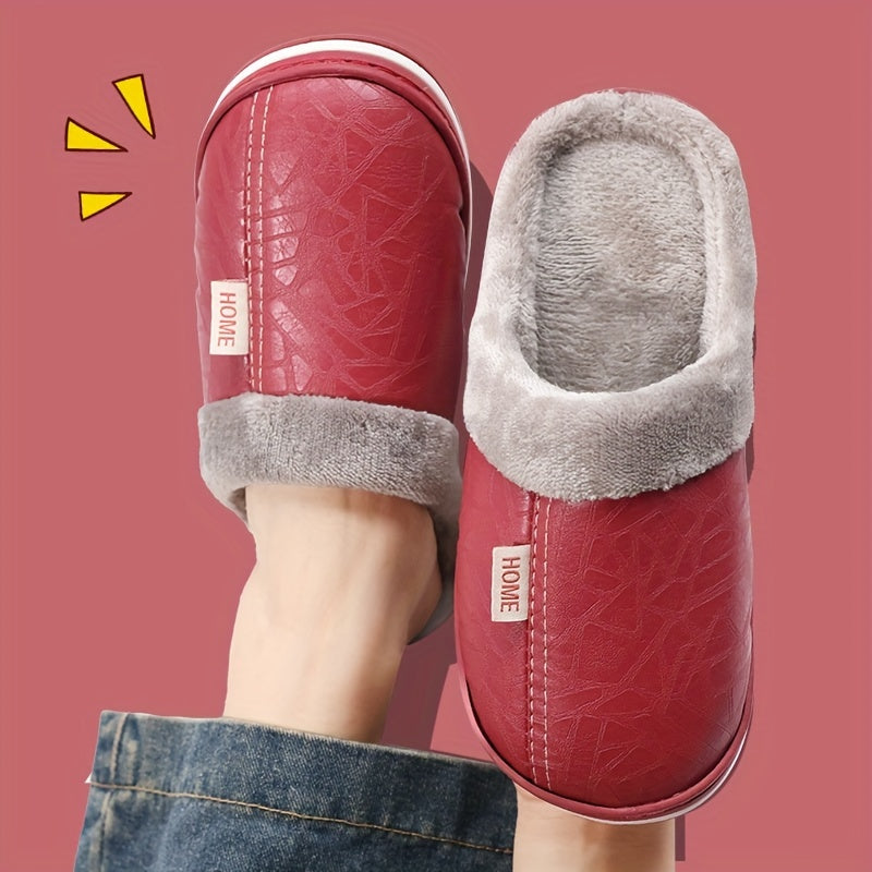 Erkaklar va ayollar uchun mo'ljallangan, plash bilan qoplangan, issiq, sirpanmaydigan, ichki va tashqi foydalanish uchun qishda mo'ljallangan dark blue uy va tashqi makon uchun shippaklar