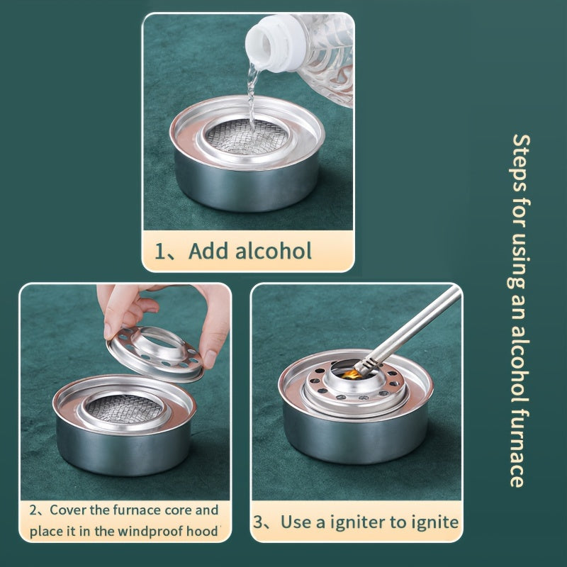 Stainless Steel Single Serving Hot Pot for Induction Cookers Outdoor Dining