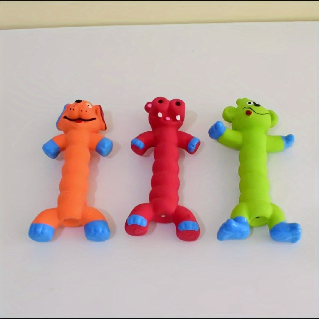 Latex Dog Toy for Teeth Grinding with Teddy Bear Design Medium Breed