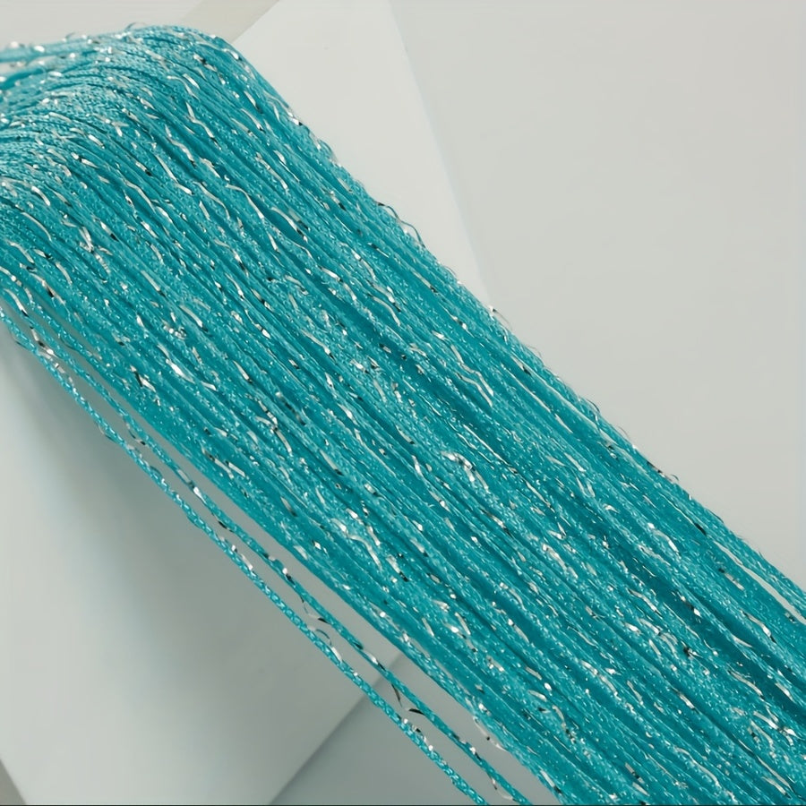 Orange and Yellow Beaded Curtain Polyester Sheer Door Hanging for Living Room Bedroom Wedding Entrance