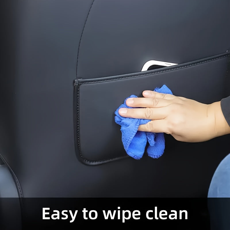 Universal Faux Leather Seat Back Protector for Tesla Model 3 and Y Scratch-Resistant Cover