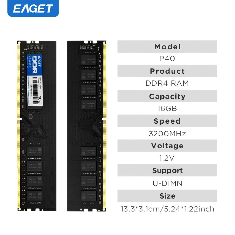 DDR4 Desktop RAM 8GB 16GB 3200MHz High Performance Memory Module for Intel AMD Systems
