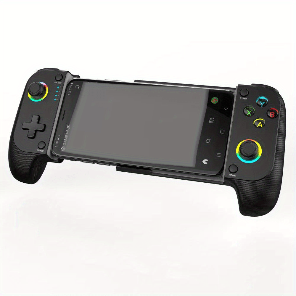 Wireless RGB Mobile Game Controller for Android iPhone Dual Hall Joysticks Streaming Remote Games Compatible with Xbox Game Pass and Apple Arcade