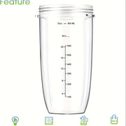 32oz Blender Cup and Blade Set with Gaskets for High-Speed Blenders