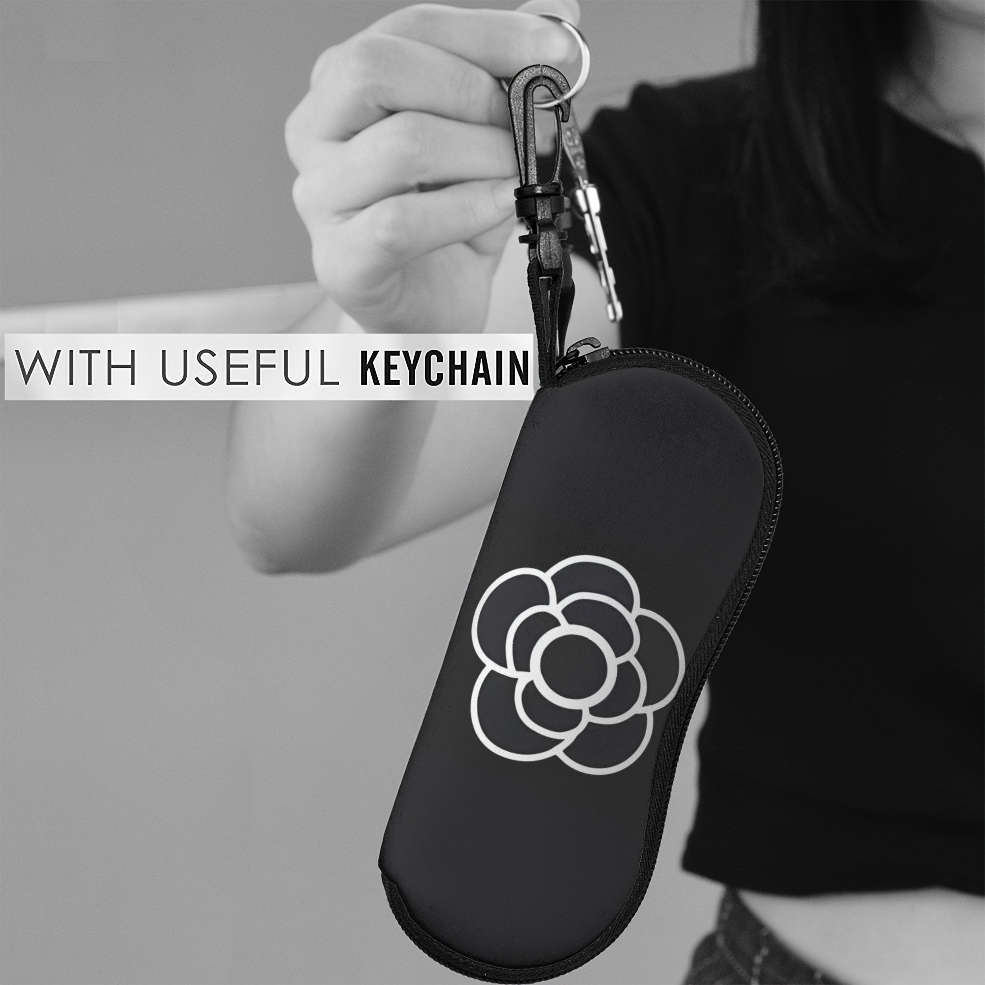 Usmonli dizayni bilan jihozlangan, har kuni foydalanish uchun ideal bo'lgan, portativ yumshoq qopqoqli xloropren fermuarli ko'zoynak qutisi bilan uslubda sayohat qiling.