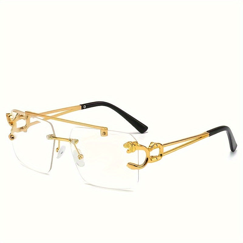 Men's Rimless Glasses for Fishing and Driving Large Frame Outdoor Eyewear Stylish Gift