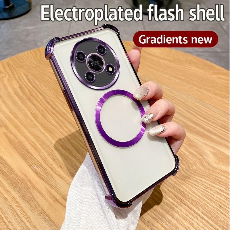 Luxury Heavy-Duty Shockproof Phone Case for Honor X7b X9 Series with Airbags and Magnetic Coil