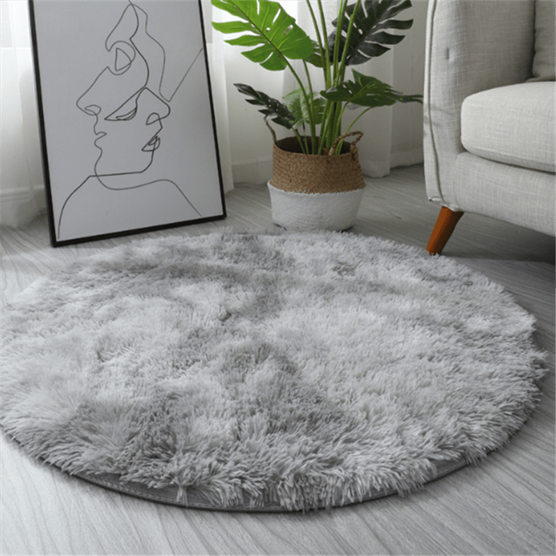 Soft Plush Round Area Rug for Bedroom and Living Room Cozy Fluffy Comfort