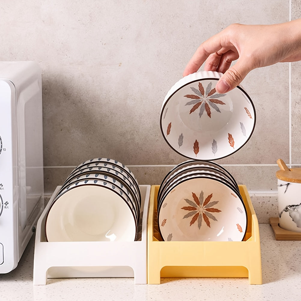 Dish Rack with Partitioned Design, Food Grade Plastic, Space-Saving Drying Shelf